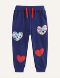 Love Embroidered Patch Sweatpants