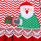 Christmas Dress Santa Claus an Embroidered Skirt