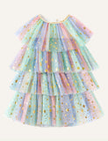 Rainbow Star Mesh Dress