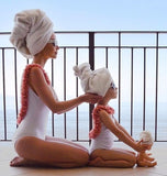 Mom & Me Three-Dimensional Flower Petals One-Piece Swimsuit