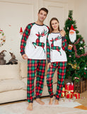 Christmas Elk Plaid Printed Family Matching Pajamas
