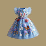 Lucky Sale-Rabbit Flower Mesh Dress