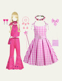 Barbie Party Suit Suspender Plaid Dress