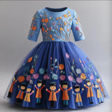 Lucky Sale-patchwork embroidered dress