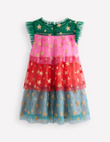 Lucky Sale-Rainbow Cake Gauze Skirt