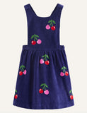 Lucky Sale-Cherry Embroidery Suspender Dress