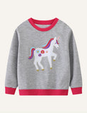 Embroidered Patch Cartoon Sweatshirt