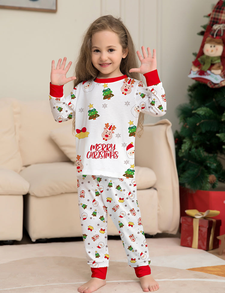 Christmas Tree Elk Printed Family Matchting Pajamas