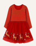 Christmas Elk Mesh Dress