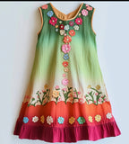 Lucky Sale-Multicolor Flower Sleeveless Dress