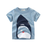 Children's Animal Printing and Dyeing Short-Sleeved T-shirt