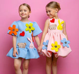 Lucky Sale-Little Girl Flower Bunny Dress