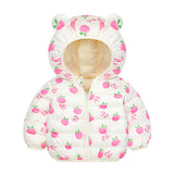 Children's Hoodie Ears Printed Cotton-Padded Jacket