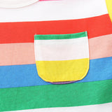 Rainbow Striped Long Sleeve Dress