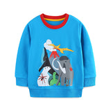 Cartoon Printed Crew Neck Long Sleeve Sweatshirt