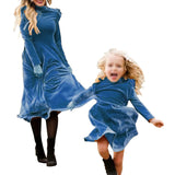 Mother-Daughter Matching Outfit Long Sleeve Dress