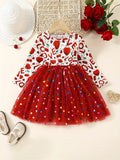 Valentine's Day Heart Printing Dress