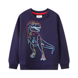 Boys' Long-Sleeved Sweater Dinosaur Print