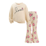 Valentine's Day Printed Letters Love Leisure Sports Suit