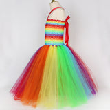 Holiday Party Rainbow Little Fairy Princess Dress Children's Mesh Dress