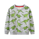 Dinosaur Pattern Boy's round Neck Sweater