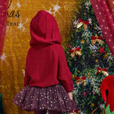 Christmas Red Hooded Sweater