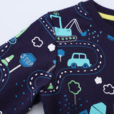 Cartoon car print boy sweatshirt