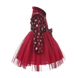 Christmas Children's Clothes Snowflake Flannel Dress