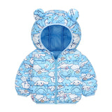 Children's Hoodie Ears Printed Cotton-Padded Jacket