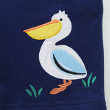 Summer Children's Shorts Cartoon Pelican Embroidered Leisure Shorts