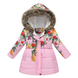 Cartoon Fur Collar Cotton Coat