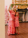 Valentine's Day Printing Parent-Child Dress