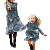 Mother-Daughter Matching Outfit Long Sleeve Dress