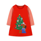 Christmas Tree Affixed Cloth Embroidered Dress