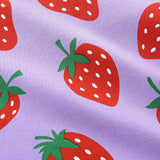 Cartoon Strawberry Print round Neck Casual Top