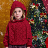 Christmas Red Hooded Sweater