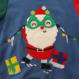 Christmas Affixed Cloth Embroidered Sweatshirt