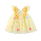 Multi-Color Optional-Butterfly Wings Three-Dimensional Embroidery Flower Dress