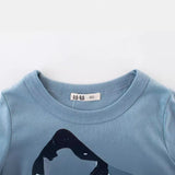 Children's Animal Printing and Dyeing Short-Sleeved T-shirt