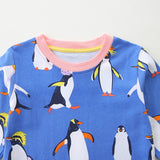 Penguin Print round Neck Dress