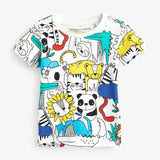 Animal Print Children's Casual Short Sleeve