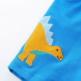 Cartoon Dinosaur Embroidered Patch Pants