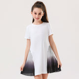 Girls Outdoor Leisure Sports Tennis Dress T-shirt Dress