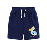 Summer Children's Shorts Cartoon Pelican Embroidered Leisure Shorts