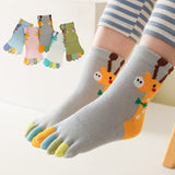 Colorful Toe Cotton Socks