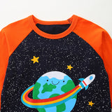 Star Print Long Sleeve Children's Bottoming Shirt