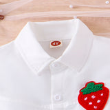 Strawberry Embroidered Shirt + Strawberry Skirt