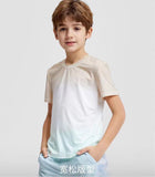 Summer thin children's short-sleeved sports fitness tops quick-drying running