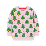 Christmas Tree Print Long Sleeve Pullover