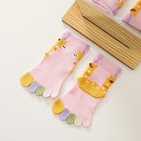 Colorful Toe Cotton Socks